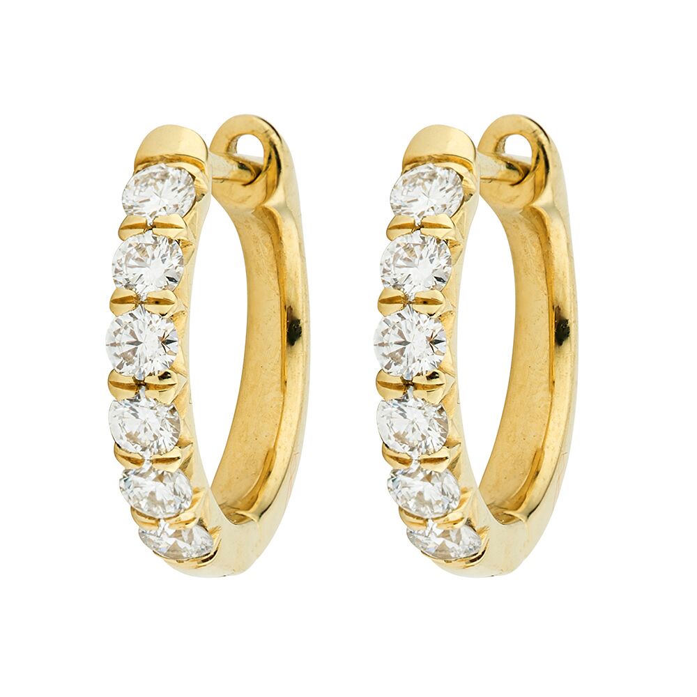 Jude Diamond Pave Hoop Earrings | JudeFrances