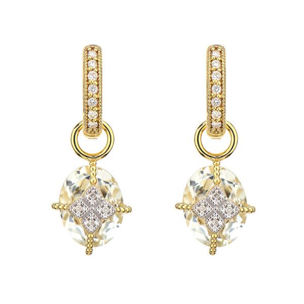 Lisse Oval Stone Lacey Kite Earring Charms | JudeFrances