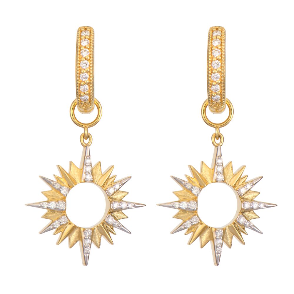 Lisse Sunburst Earring Charms | JudeFrances