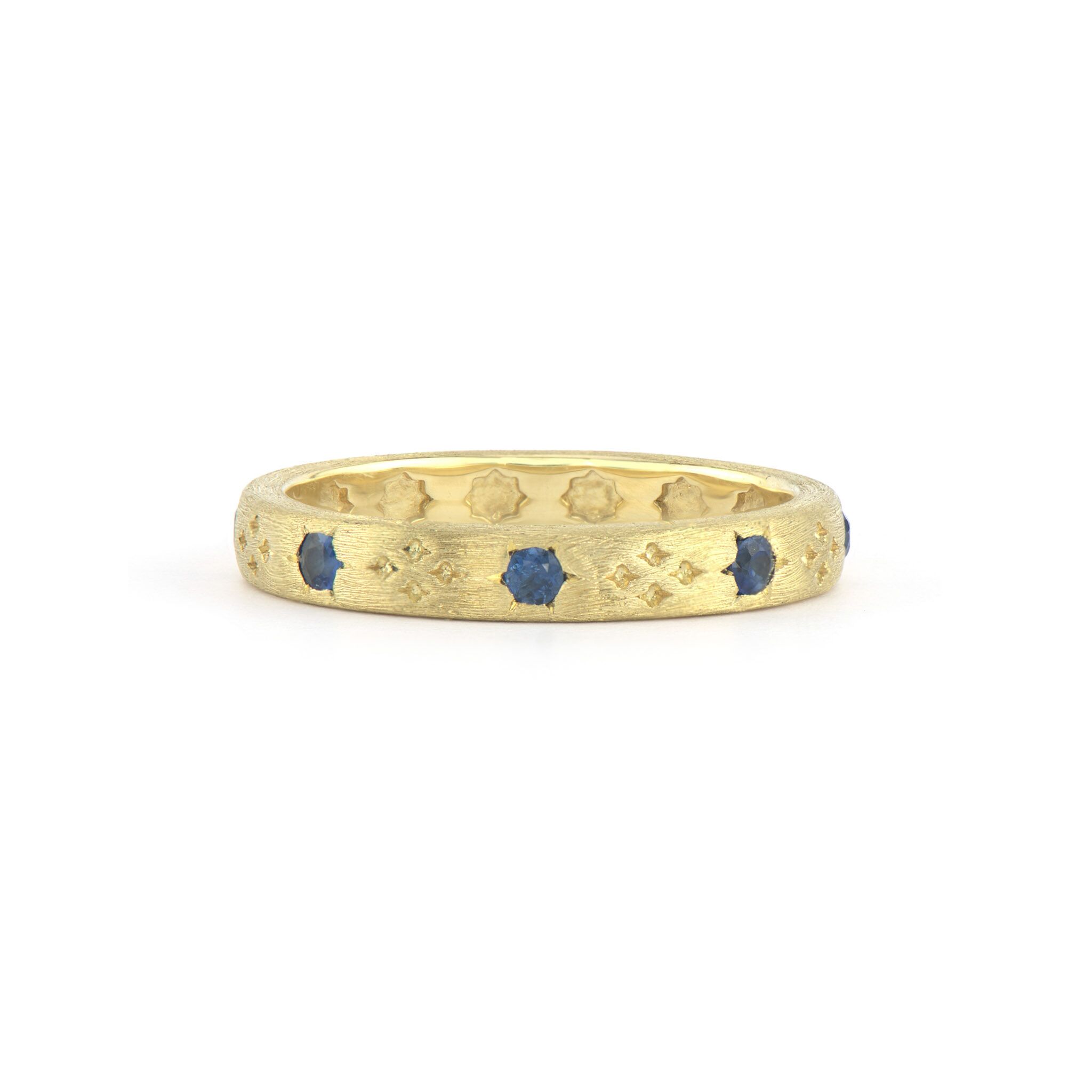 Moroccan Stacker Band With Blue Sapphire