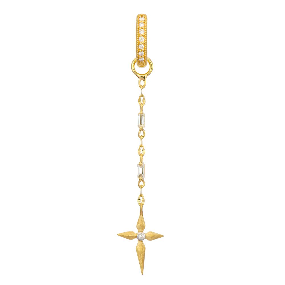 Petite Dangling Cross Earring Charm