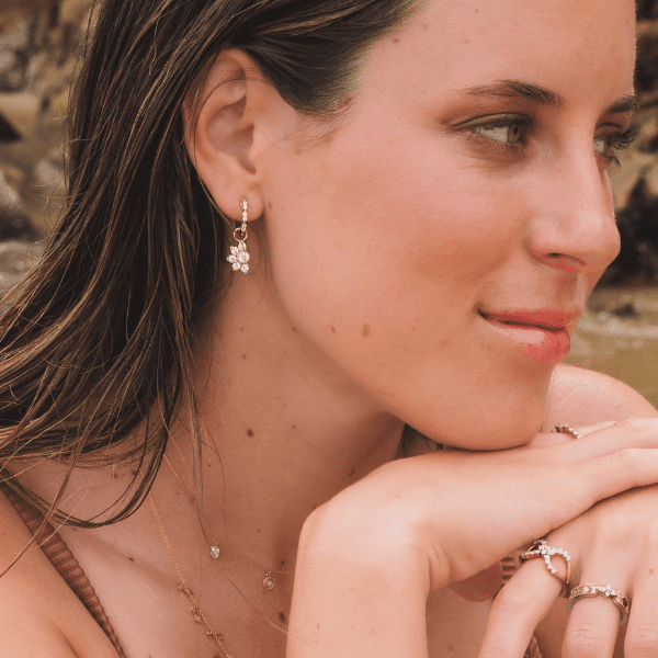 The Tuscan Half Flower Earring Charm - Image 3