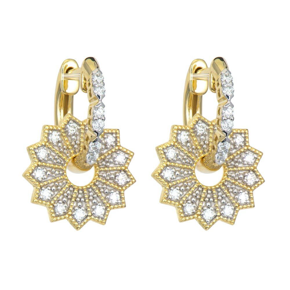 The Roman Emperor Floral Shield Earring Charm