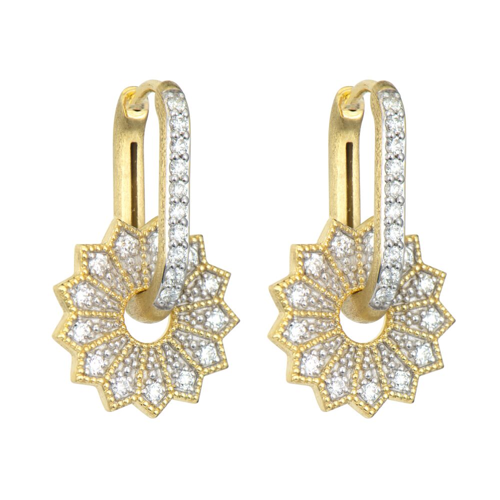 The Roman Emperor Floral Shield Earring Charm - Image 2