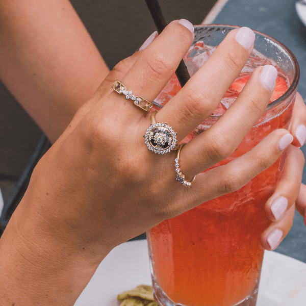 The Amalfi Coast Mixed Metal Chevron Ring - Image 2